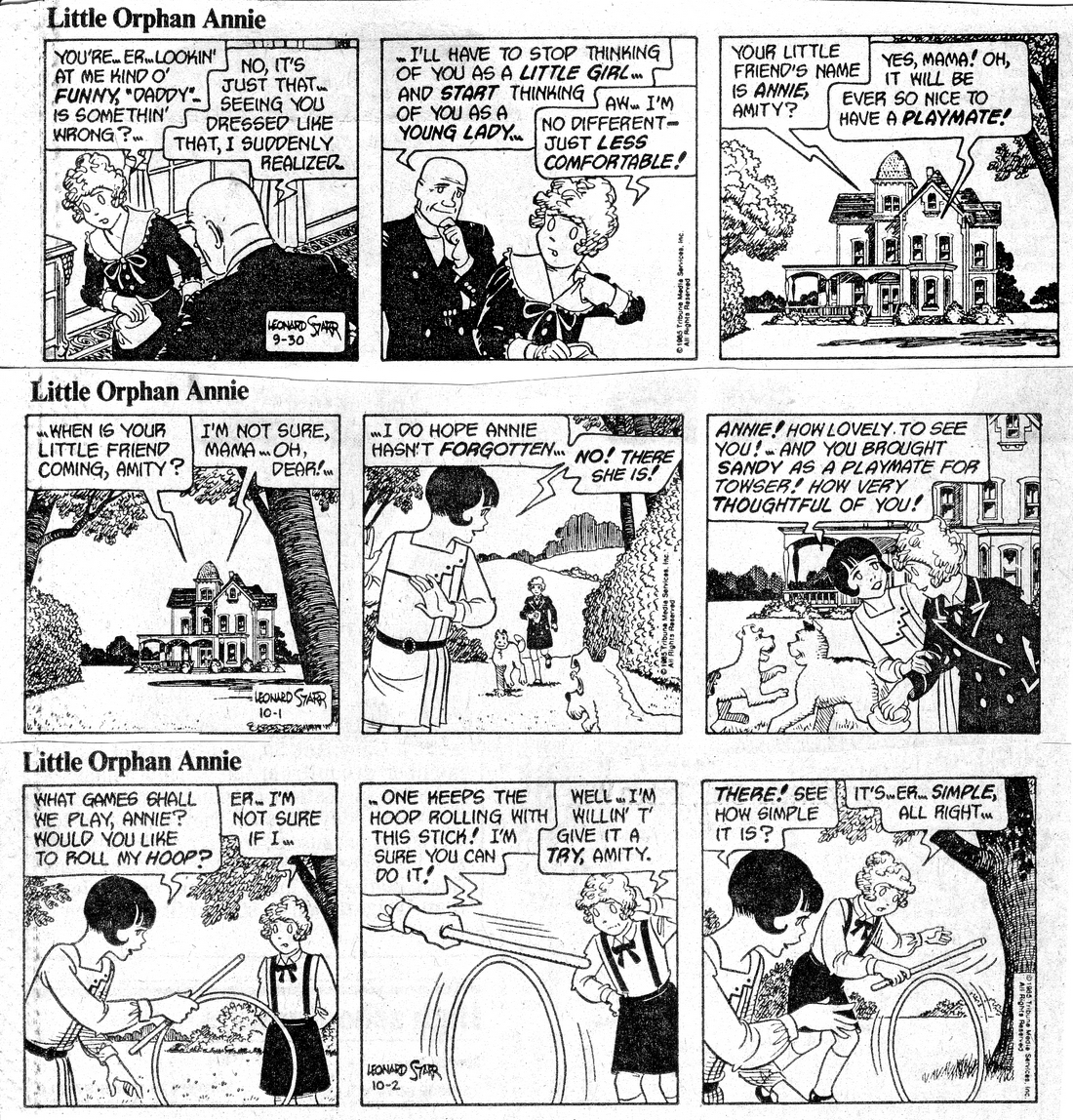 Jungle Frolics: Little Orphan Annie strip 1985